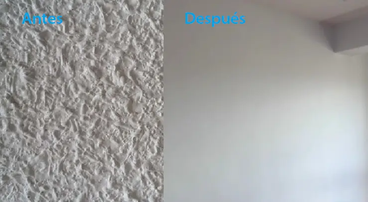 quitar gotelé antes y después