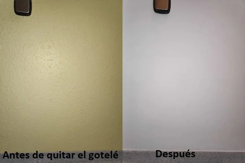 quitar gotelé paredes pintadas