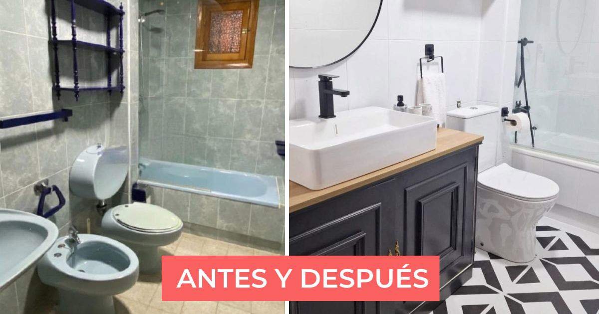 antes y después de pintar piso